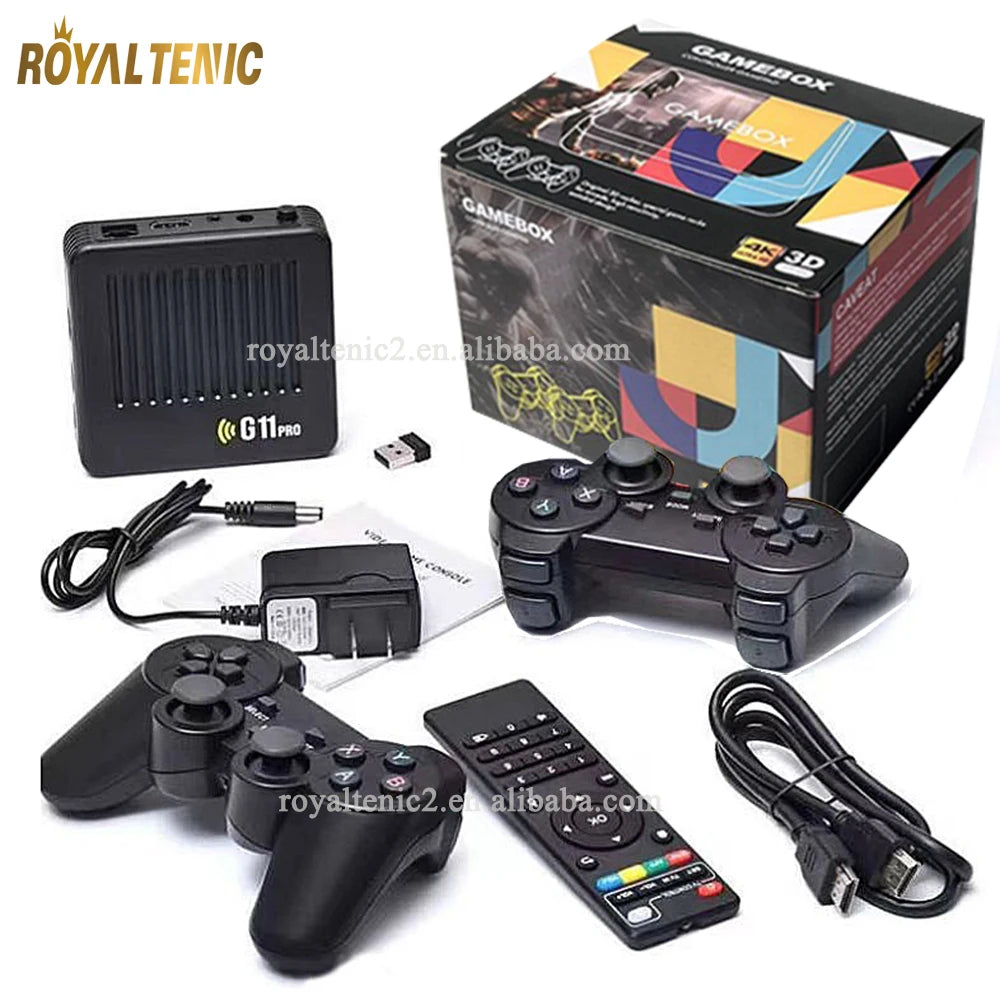 G11 PRO 256GB Built-in Retro 60000+ Games Player 2.4G Wireless Controller 2025 4K HD Home Video Game Console G11 Pro TV GAME BOX