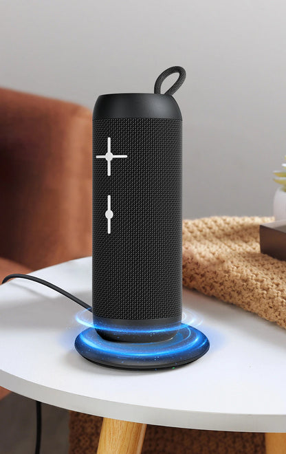Hot Selling EBS-606 14W Powerful Bass for Bluetooth Speaker Fabric Mesh Handle Wireless Charging Function for Computer Sound Box