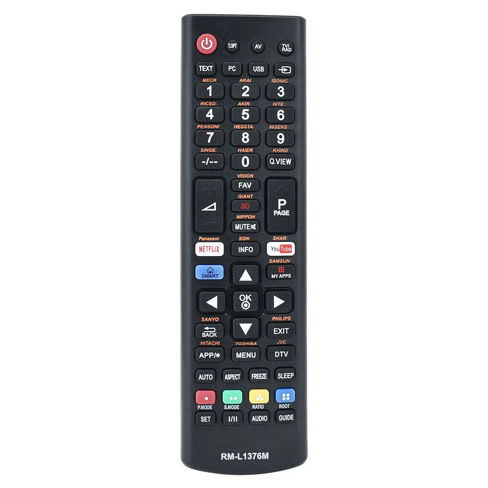 New HUAYU RM-L1376M+ Universal Smart TV Remote Control for Samsung Sony LG JVC