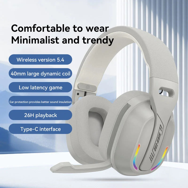 Over-Ear Gaming Earphones B500 Wireless Headphone 40mm Drivers Foldable Waterproof Sports Headset With Mic for Laptop Phone
