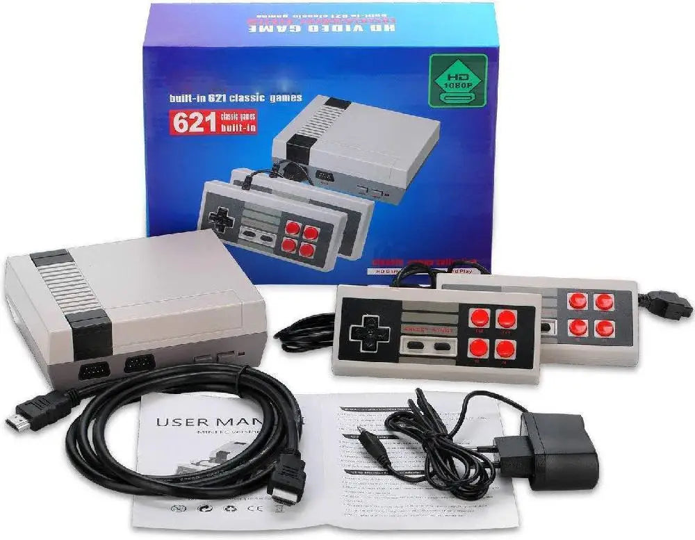 Built-in 621 Gaming 8 Bit Four Button Av Output Dual Gamepad for Nes Mini Classic Retro TV Video Game Console