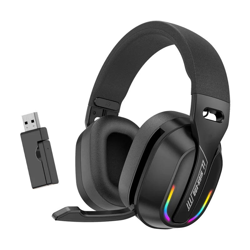 Foldable Portable Music Gaming Headphones GT100 Sports Earphones ENC Noise Cancelling 2.4GHz Wireless Over Ear Stereo Headset