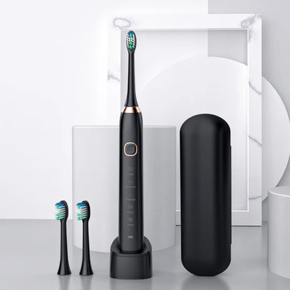 New Hot Selling Wholesale 8 Heads Family Using Waterproof Box Power Battery Soft Gift Packing Dupont Electric Sonic Toothbrush