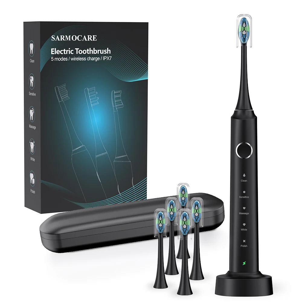 Pink Smart Toothbrush Wholesale Teeth Cleaning Brush Wireless Inductive Charging Adults Sonic Electric Toothbrush