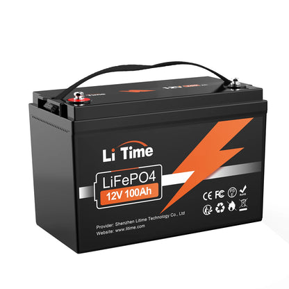LiTime US Stock 12V 100Ah Lithium Ion Battery 6000+ Cycles 100A BMS LiFePO4 Batteries for RV Truck Solar Energy Trolling Motor