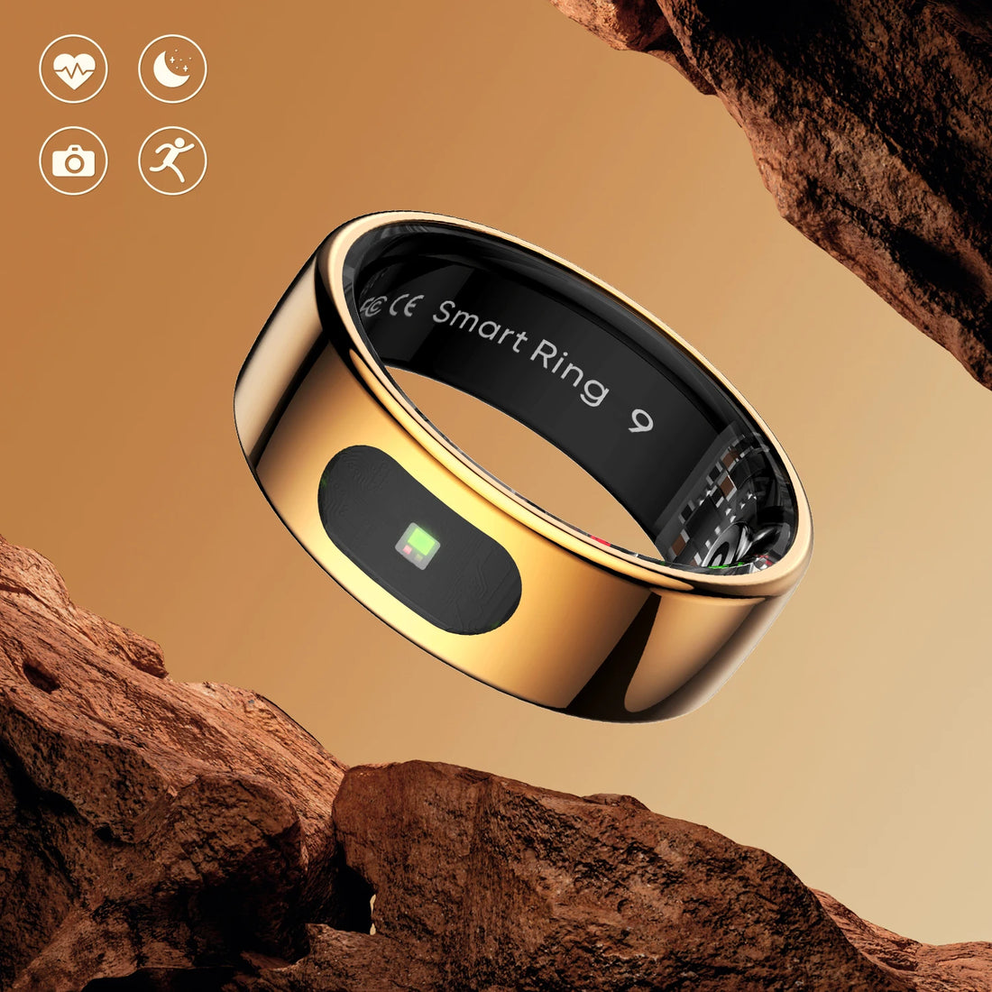 Hyperliving Smart Ring for Muslims OEM/ODM Prayer Phone Ring with Android App Control Sleep Tracker &amp; Remote Lighting Functions