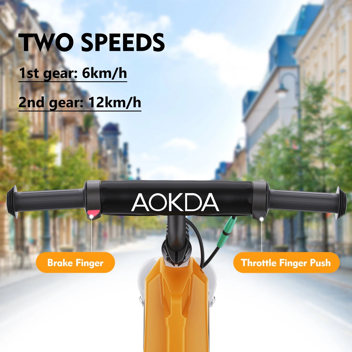 US Warehouse in Stock E Power Toy Bicycle AOKDA K8 180W Kids Electric Balance Bike for Children 5 - 12 Year Old Boys