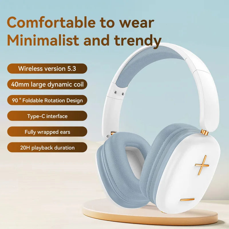 Foldable Gaming Headphones B300 Waterproof Sports Earphones 20H Battery Life OEM ODM Stylish Headset 3.5mm Socket for Phone