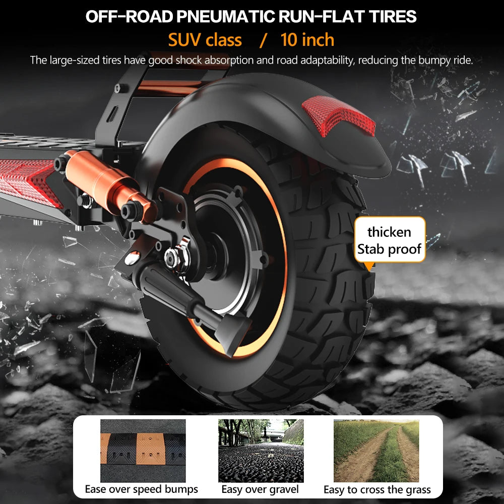 Ienyrid M4 PRO S+ 2-wheel Unisex Foldable Electric Kick Scooter with Seat 12.5ah  10 Inch Tire 48V Black Electronic CE FCC ROHS