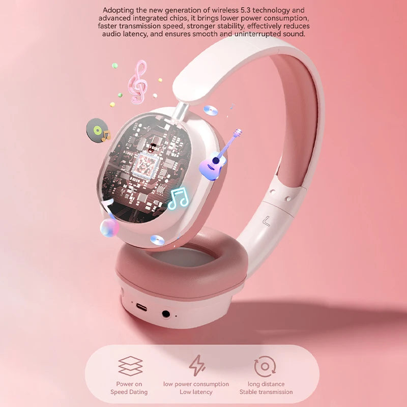 Wireless Stereo Headphones SY30 Foldable Lightweight Sports Headset Hifi Sound Over Ear Earphones for Home Office Cellphone