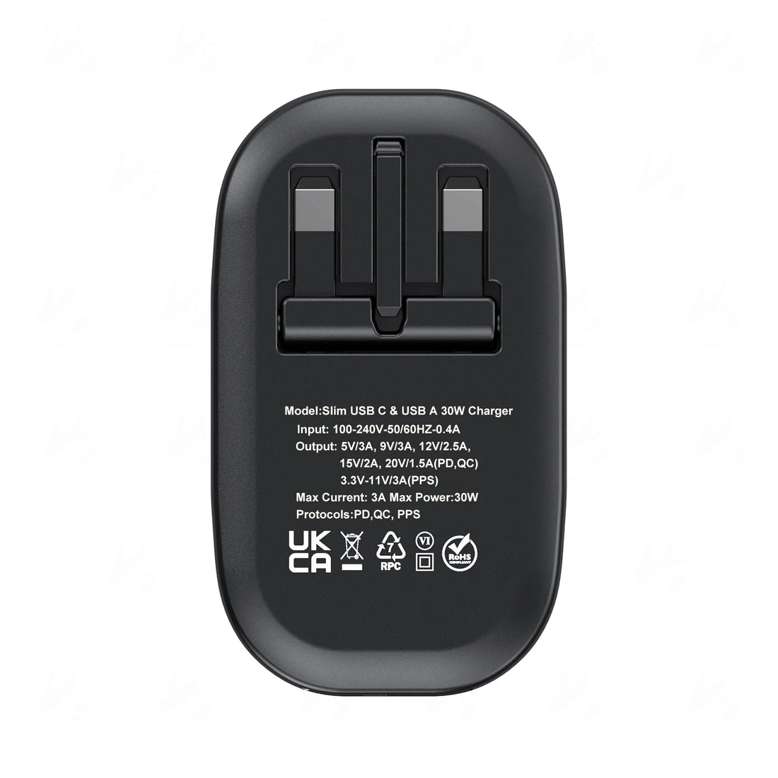 30W UK Plug Wall-mounted Usb C Charger with Pd3.0 Fast Charging and Gan for iPhone Supports Custom Popular Thin and Light Models