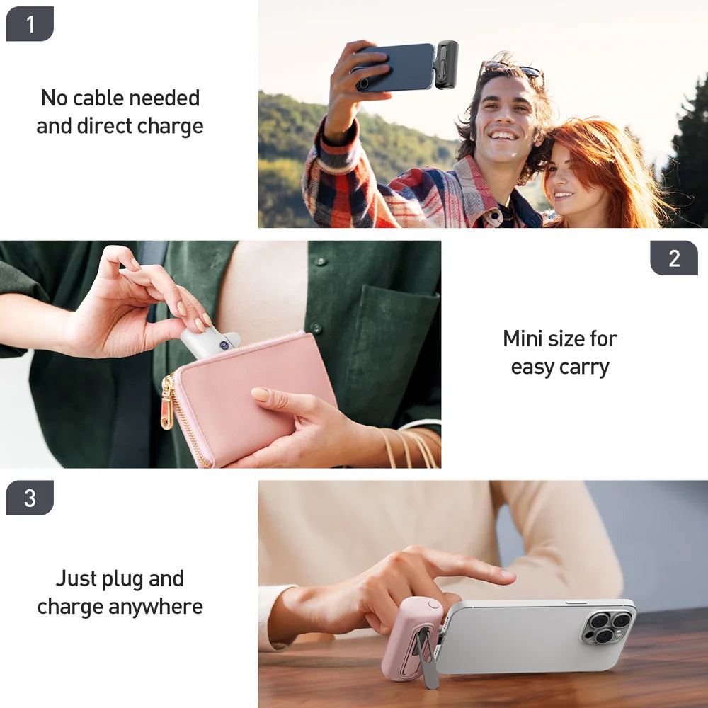 US Cheap Bulk Items Wholesale Factory Powerbank 5000mah Fast Charging Portable Charger Mini iPhone Power Bank with Holder