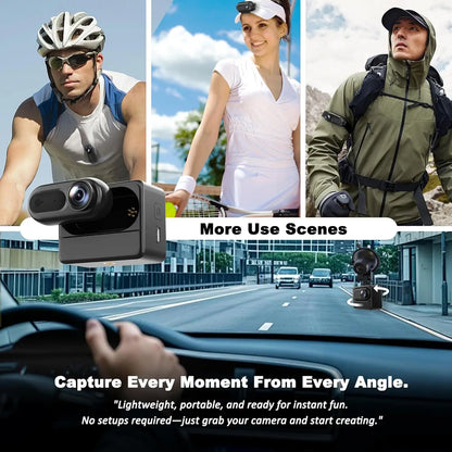 Mini Body Camera Action Cam with  Photo and Video Recording -Waterproof Thumb Size Hands Free Body Worn Cameras