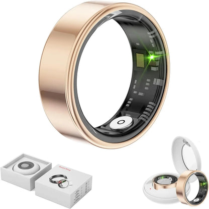 Smart Health Ring for Women Men with Heart Rate Blood Oxygen Sleep Monitor Steps,Calories No Subscription Fee IP68 Waterproof