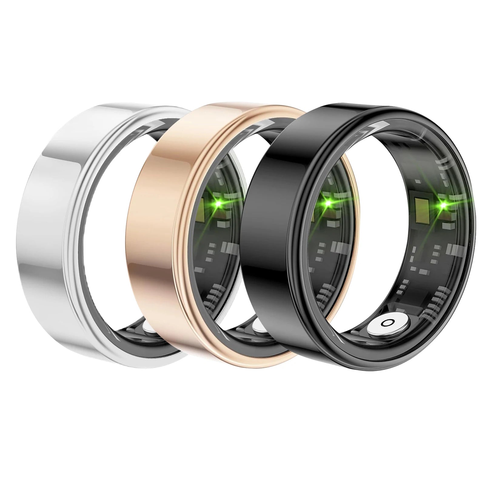 Smart Health Ring for Women Men with Heart Rate Blood Oxygen Sleep Monitor Steps,Calories No Subscription Fee IP68 Waterproof