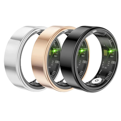 Smart Health Ring for Women Men with Heart Rate Blood Oxygen Sleep Monitor Steps,Calories No Subscription Fee IP68 Waterproof