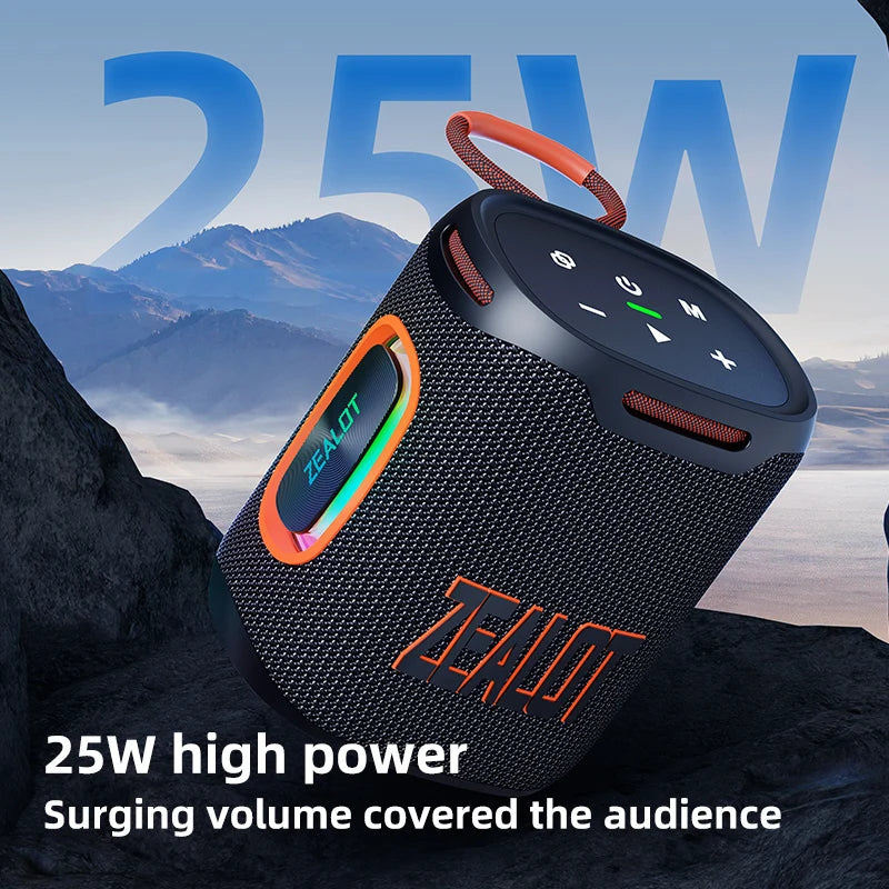 New Model Portable Blue Tooth Speaker Zealot S122 25w 6000mAh Battery Speaker in US Warehouse