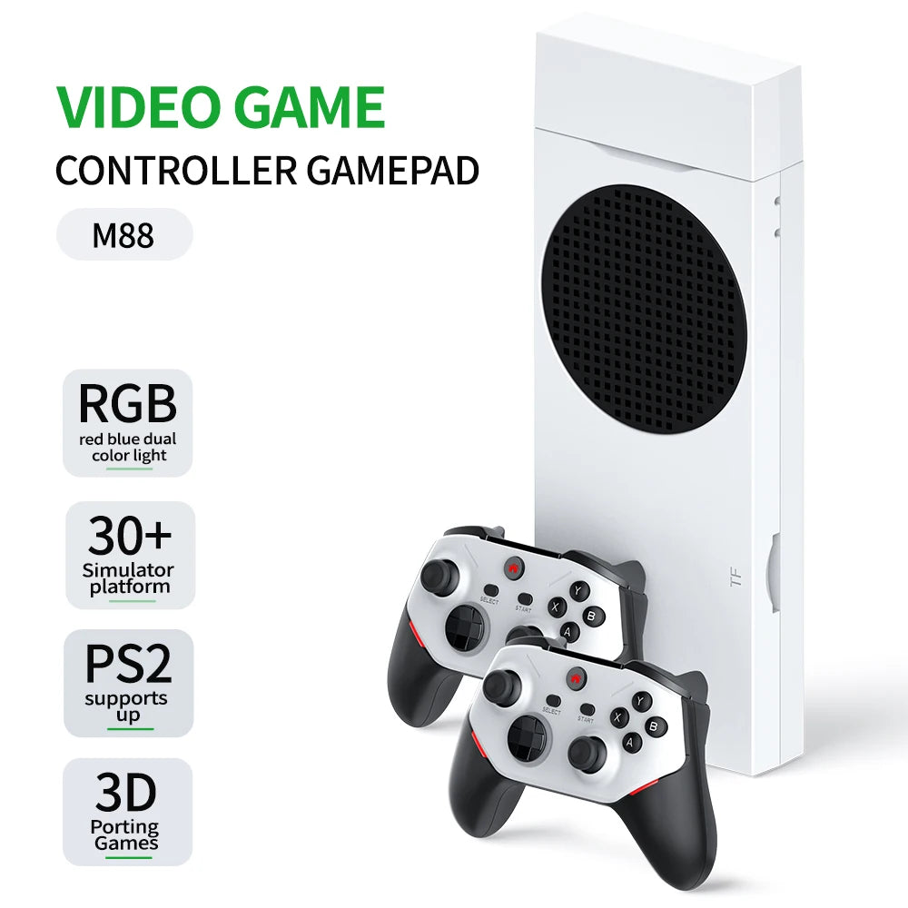 M88 Retro Game Stick 4K Large 3D Games 128GB Wireless Controller Classic HD TV Family Party M88 Video Gaming Console for PS2