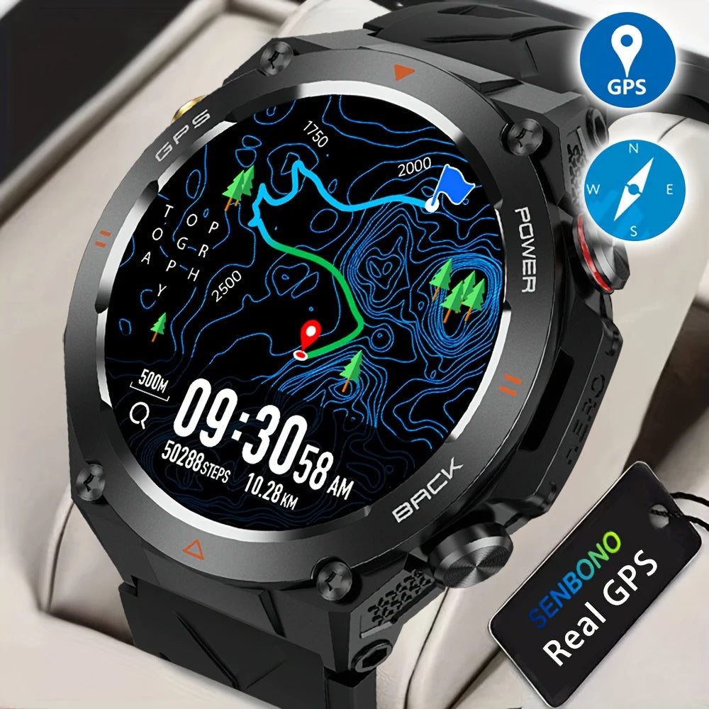 SENBONO GPS Smart Watch Men 1.45&