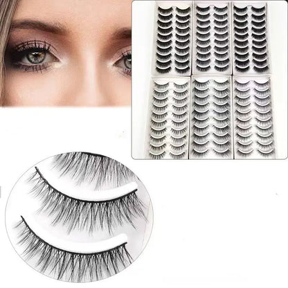 10 Pairs Fluffy Mink Lashes - Handmade, Reusable, Natural