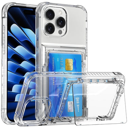 Applicable to Apple 16 transparent mobile phone case 13ProMax set, beer flip card iPhone14 premium protective case 5
