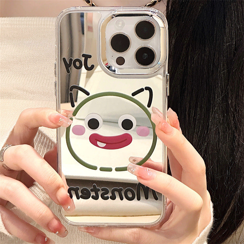 Magnetic soft protective case iPhone14 mobile phone case iPhone16Pro three-in-one mirror case iPhone15Promax is suitable for iPhone12/iPhone13 delivery.