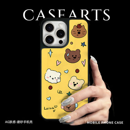 High-end new iPhone16 mobile phone case 15 magnetic AG matte carbon fiber pattern iPhone14Promax is suitable for iPhone13 cartoon iPhone12 mobile phone case.
