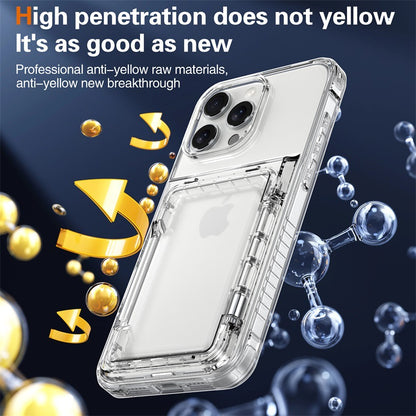 Applicable to Apple 16 transparent mobile phone case 13ProMax set, beer flip card iPhone14 premium protective case 5