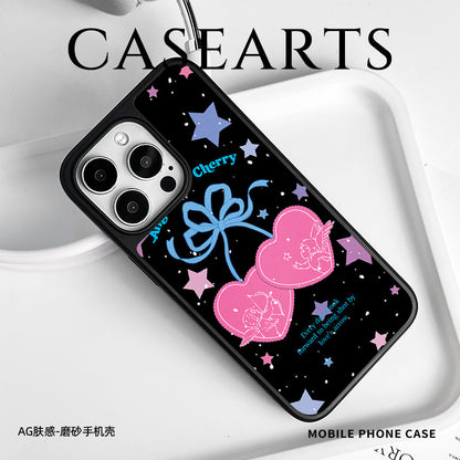 Applicable to iPhone16 mobile phone case Magnetic suction AG matte carbon fiber pattern iPhone15iPhone14Pro Applicable to iPhone13 Cherry iPhone12 Women