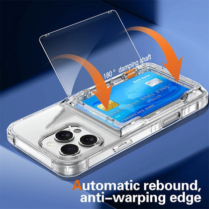 Applicable to Apple 16 transparent mobile phone case 13ProMax set, beer flip card iPhone14 premium protective case 5