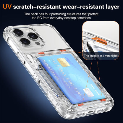 Applicable to Apple 16 transparent mobile phone case 13ProMax set, beer flip card iPhone14 premium protective case 5