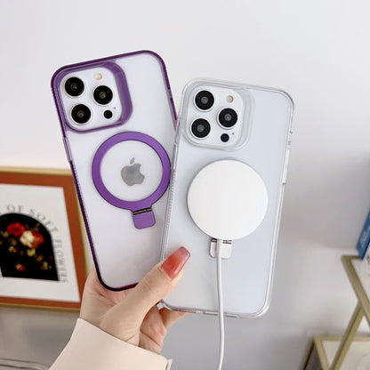 C07 new high-end transparent mobile phone magnetic charging mobile phone case holder high transparency PC + TPU suitable for Apple 16