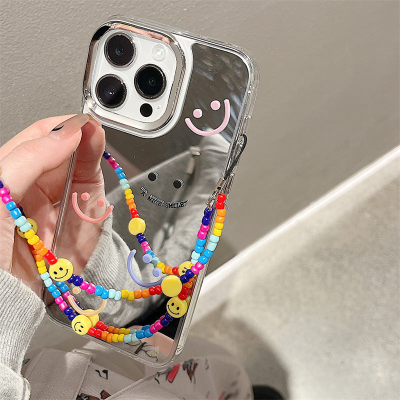 Epoxy resin Epoxy shell iPhone16Pro for 14 bracelets iPhone15Pro iPhone case protective case iPhone12 three-in-one mirror