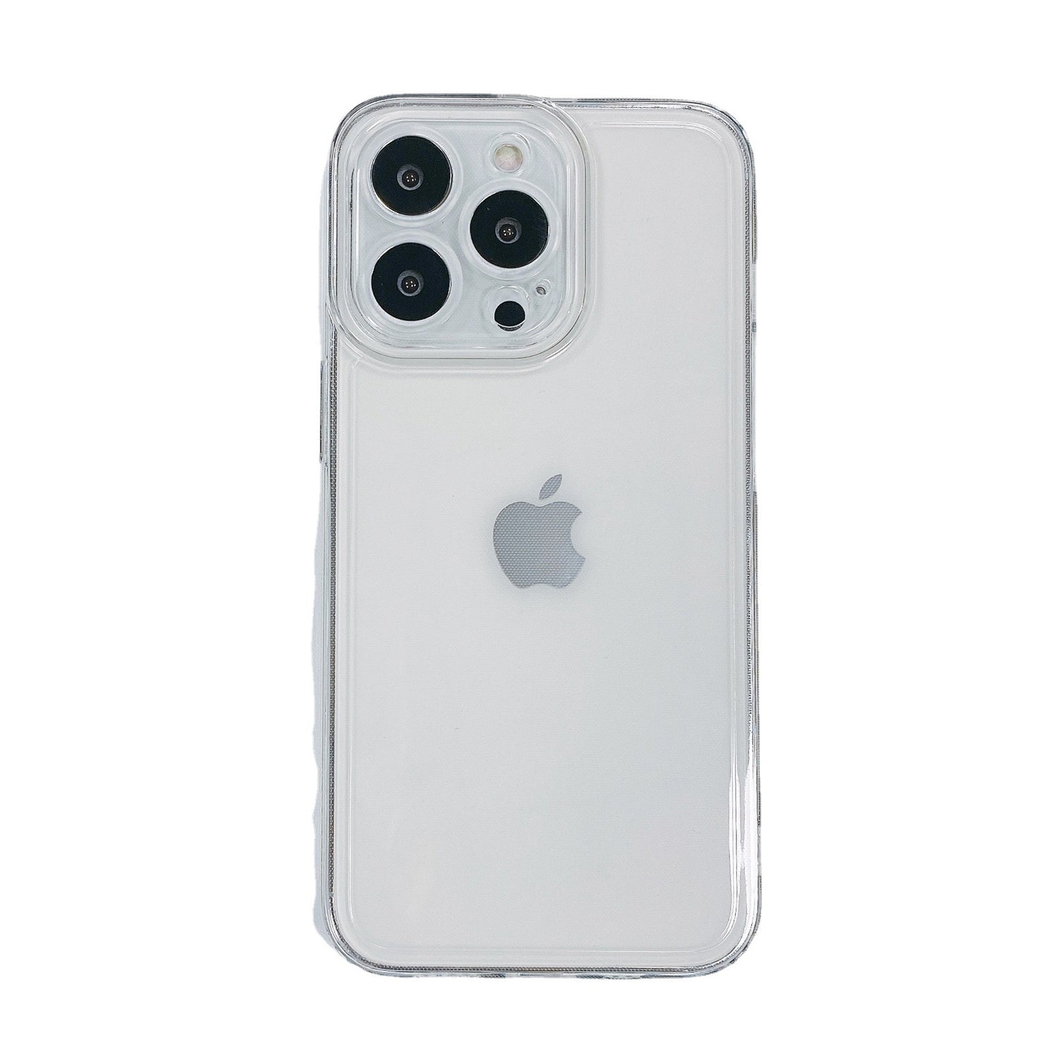 Transparent straight edge suitable for Apple 15ProMax mobile phone case TPU soft iphone11 all-inclusive simple 16 protective case