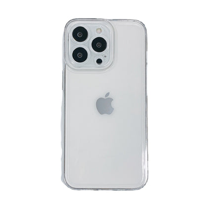 Transparent straight edge suitable for Apple 15ProMax mobile phone case TPU soft iphone11 all-inclusive simple 16 protective case
