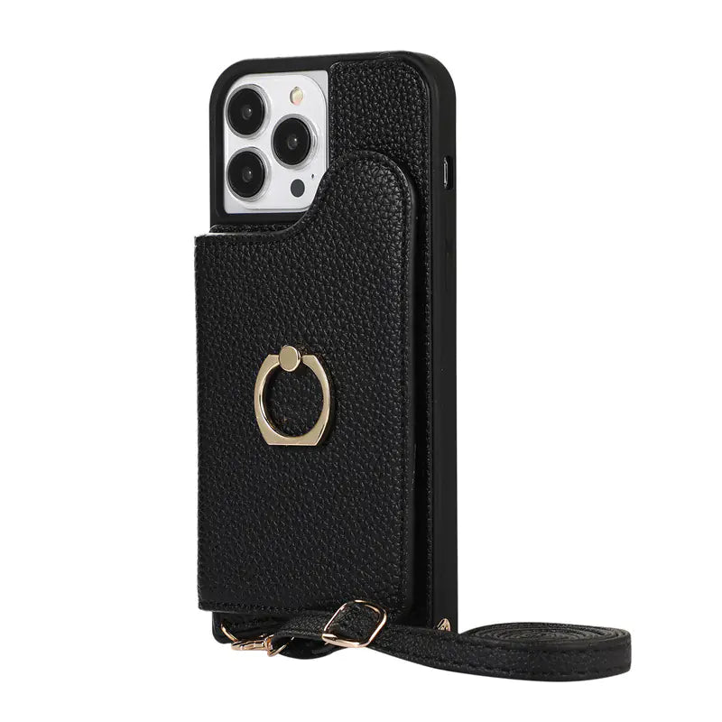 Leather Phone Case for iPhone 11/12/13/14/15/16 Pro Max - Scratch-Resistant &amp; Drop Protection”