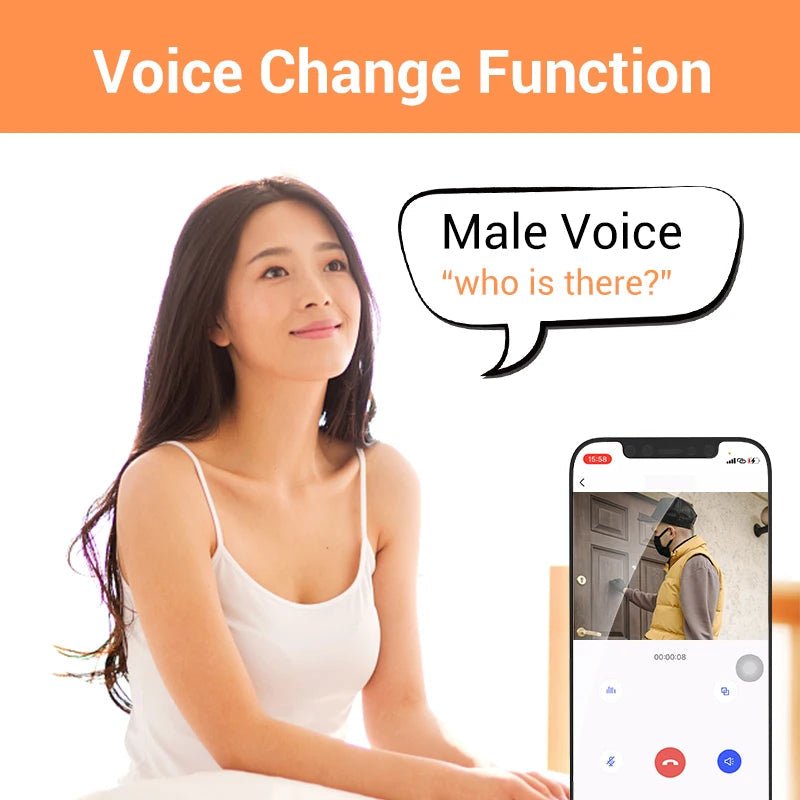 Ai High - Definition Wireless Wifi Doorbell Waterproof Anti - Theft Plastic Door Bell for Home Office Hotel French Language Battery - Shengyao Chuangqi (HK) International Limited