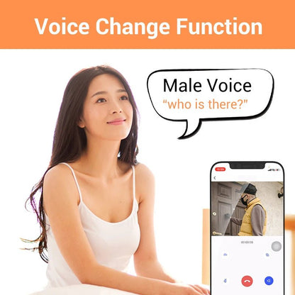 Ai High - Definition Wireless Wifi Doorbell Waterproof Anti - Theft Plastic Door Bell for Home Office Hotel French Language Battery - Shengyao Chuangqi (HK) International Limited