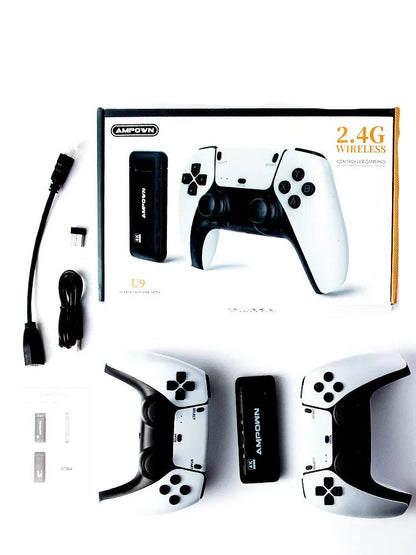 Ampown U9 Game Console 10000+Games 2.4G HD Double Wireless Handle Portable Home TV Mini Game Stick for FC/N64 Emulator - Shengyao Chuangqi (HK) International Limited