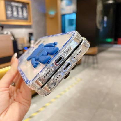 Applicable to Apple 15RO violent bear holder, mobile phone case iPhone12 13 all - inclusive soft case, angel eye case. - Shengyao Chuangqi (HK) International Limited