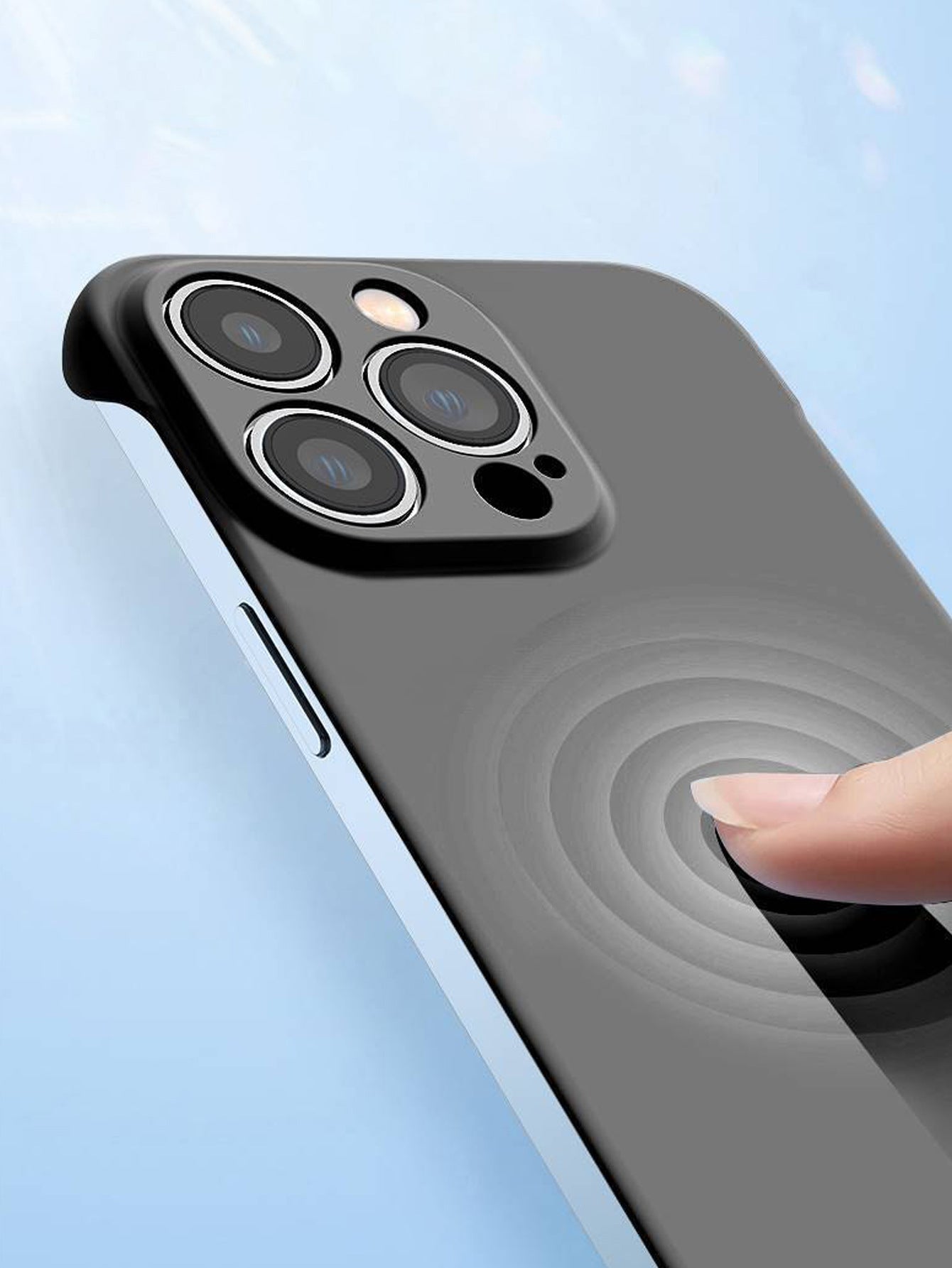 Applicable to iphone16 ultra - thin heat dissipation borderless Apple 15 mobile phone case anti - drop light bare metal mobile phone case in summer - Shengyao Chuangqi (HK) International Limited