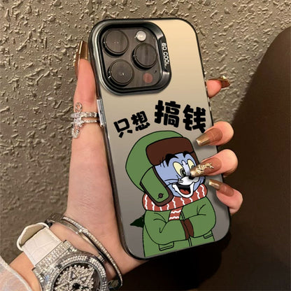 Business case for Apple 15PROMAX cartoon hard case IMD color silver anti - drop iPhone 13 mobile phone case iPhone 16 - Shengyao Chuangqi (HK) International Limited
