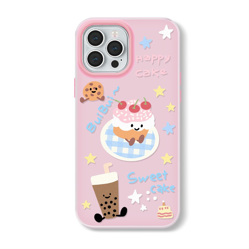 Comfort Apple 16 mobile phone case iPhone14promax skin feeling jelly iPhone15pro for 12 cartoons 11 hand straps - Shengyao Chuangqi (HK) International Limited