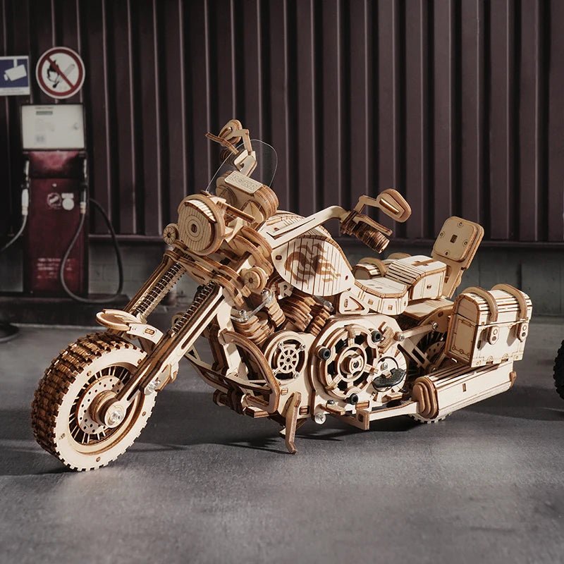 CPC Certificated Robotime Rokr LK504 DIY Wood Craft Toys Wooden Model Cruiser Motorcycle 3D Wooden Puzzles for Dropshipping - Shengyao Chuangqi (HK) International Limited