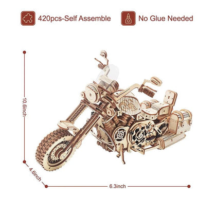 CPC Certificated Robotime Rokr LK504 DIY Wood Craft Toys Wooden Model Cruiser Motorcycle 3D Wooden Puzzles for Dropshipping - Shengyao Chuangqi (HK) International Limited