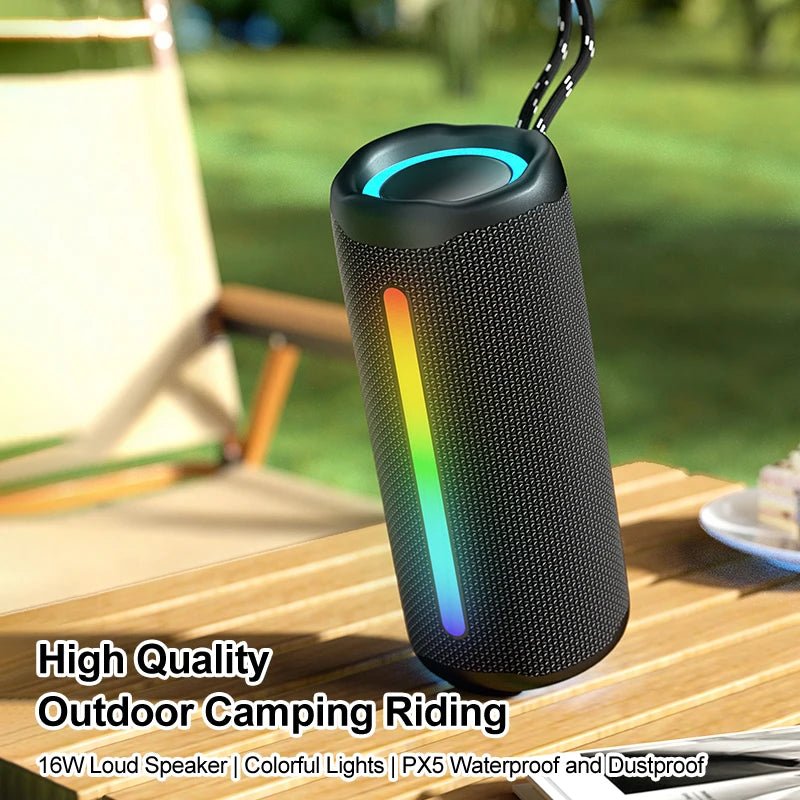 Electronic Gadgets RGB Bluetooth Speaker with HD Sound Portable Wireless IPX5 Waterproof Speaker BT5.3 for Home/Outdoor/Beach - Shengyao Chuangqi (HK) International Limited