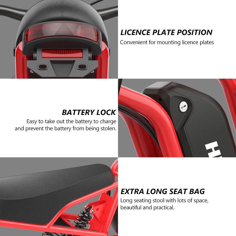 EU UK US Warehouse Hidoes B6 Electric Bike 1200W Motor with 15AH Lithium Battery Electric Bike 20&quot; Fat Tire E - Bike - Shengyao Chuangqi (HK) International Limited