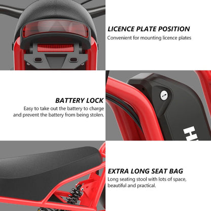 EU UK US Warehouse Hidoes B6 Electric Bike 1200W Motor with 15AH Lithium Battery Electric Bike 20&quot; Fat Tire E - Bike - Shengyao Chuangqi (HK) International Limited