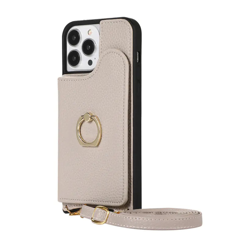 Leather Phone Case for iPhone 11/12/13/14/15/16 Pro Max - Scratch-Resistant &amp; Drop Protection”