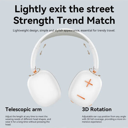 Foldable Over - Ear Headphones B300 Gaming Earphones 40mm Driver Computer Wireless Headset LED Indicator Light for Workout Running - Shengyao Chuangqi (HK) International Limited